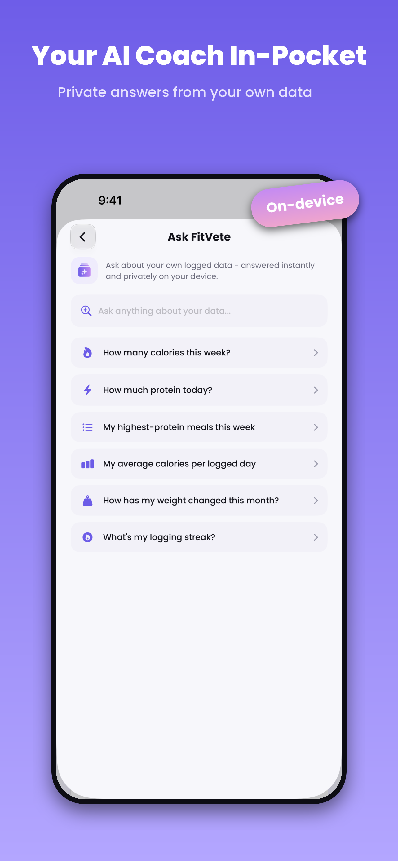 Ask FitVete AI coach