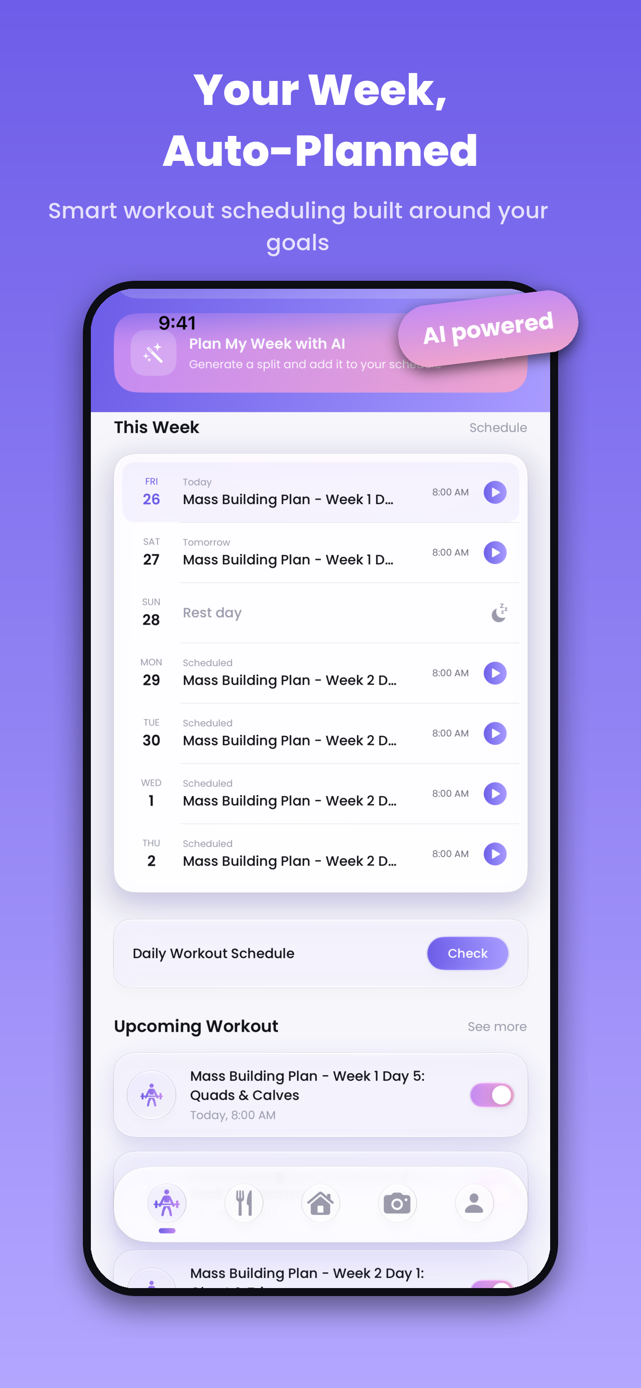 AI weekly plan